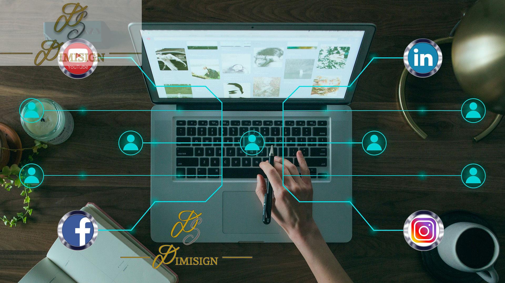 Digital marketing dimisign, facebook , instagram, tik tok, linked in, social media
