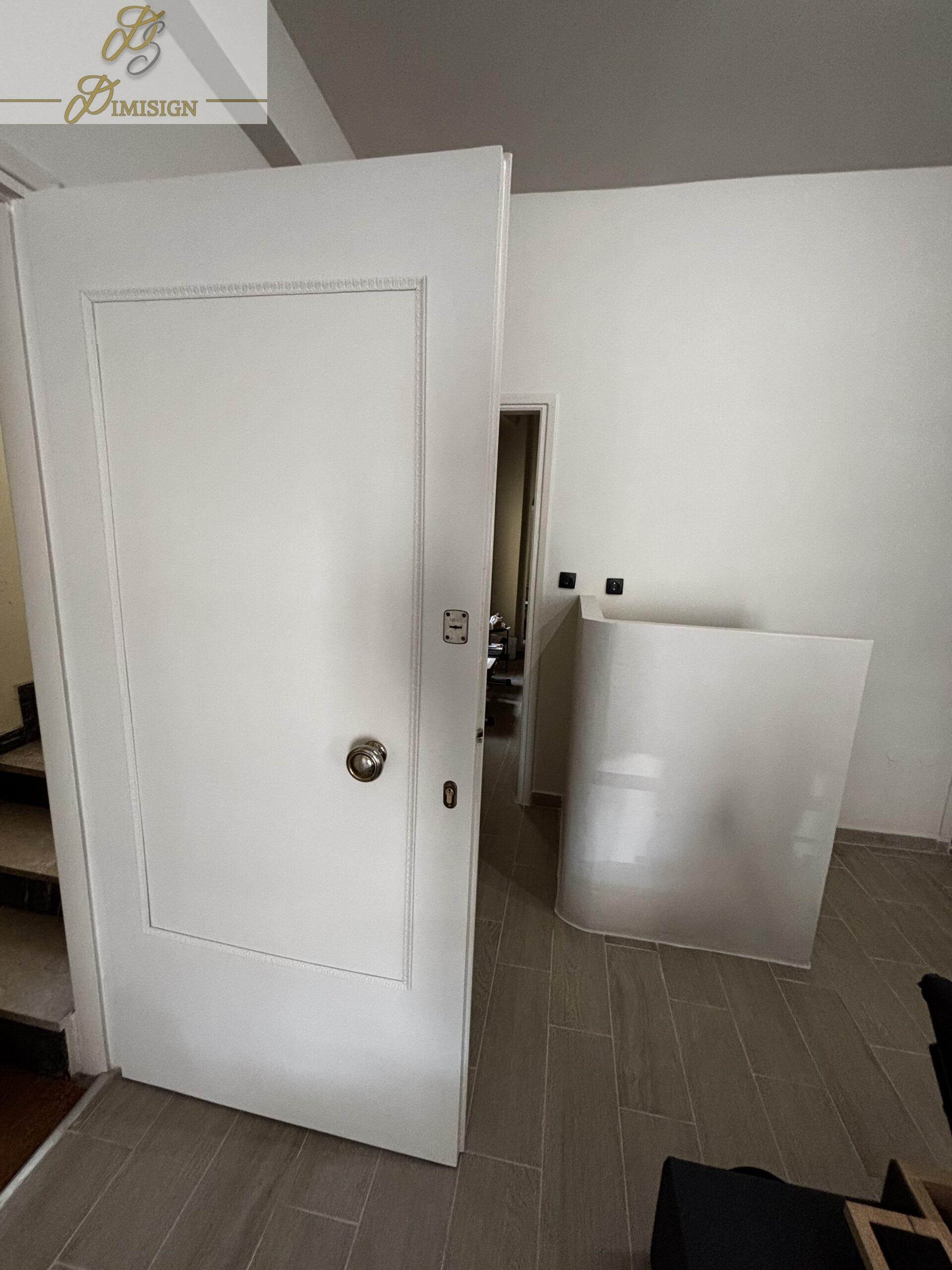 Νέα έργο που ολοκληρώθηκε από την Dimisign στην Νίκαια Αττικής. Studio Pilates -Ανακαίνιση. Κατασκευή Reception